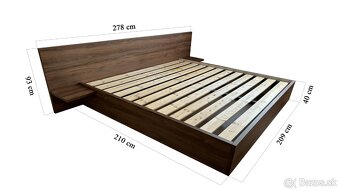 Výklopná posteľ s oceľovým rámom rozmer 2x2m - 7