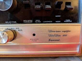 Sansui solid state 800 v Original wood case - 7