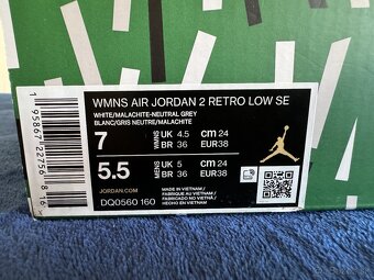 Air Jordan 2 Retro Low SE Nina Chanel Abney White Malachite - 7