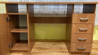 Drevený písací stôl - 7