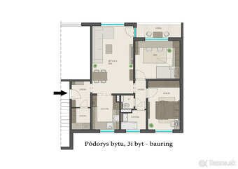 REKONŠTRUKCIA / 3i byt / NEMCE / LOGGIA / VLASTNÉ PARKOVANIE - 7