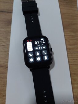 Chytré hodinky P72 – 1,85" - volanie, IP68, čierné - 7