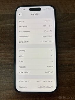 Iphone 15 128GB, 84% - 7