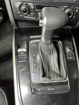 Radiaca páka pre automat AUDI / čierna biela červená nitka - 7