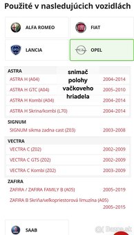 Snimač polohy vačky Alfa, Fiat, Opel, Lancia, Saab - 7