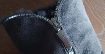 Kožené snehule Classic UGG šede s prímesou vlny - 7
