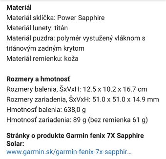 Hodinky Garmin Fenix 7X Sapphire Solar - 7