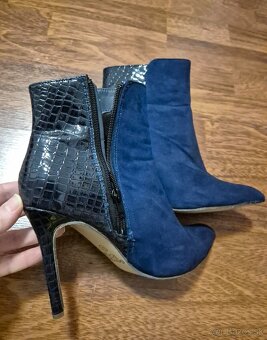 Dámske modré čižmy - 7