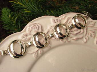 Starý dámsky strieborný náramok, Ag 900 - 7