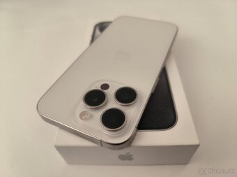 apple iphone 15 PRO 128gb White Titanium / Batéria 100% - 7