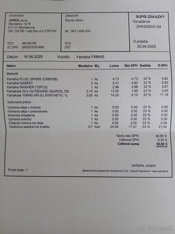 Predám lodny motor Yamaha 6hp stvortakt - krátka noha - 7