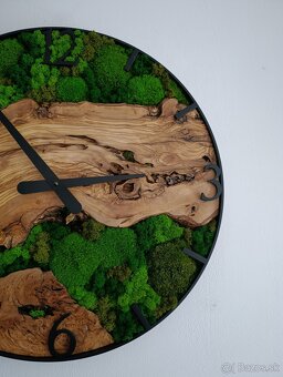 Machové hodiny olivové - 7