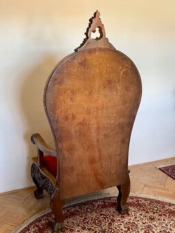 Set troch starožitnýh masívnych kresiel - 7