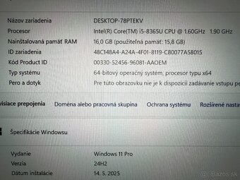 Dell 5300-Intel i5-8365U/16gbDDR4/256gbSSD/W11PRO - 7