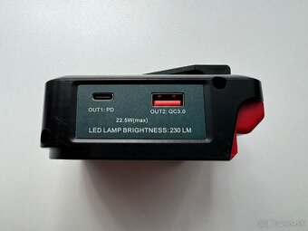 Nabijacka na telefon tablet cez akumulator Bosch 18V - 7