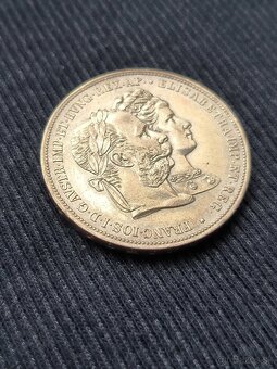 SISSI Dvojzlatník FJ I. 1879 - Strieborná Svadba - Nádherný - 7