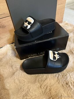 karl lagerfeld original damske letne slapky na platforme - 7