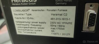 Zubná technika, pech ,Kovo keramika, Heramat C2 - 7