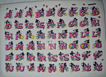 Retro samolepky šmoulové, šmolkovia, smurfs písmenka - 7