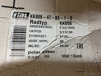 5x112 R18 8J ET47 Rial Kodiaq vhodné na Audi - 7