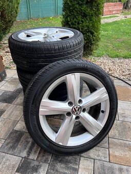 original Volkswagen disky Elektrony 5x112 r17 zánovne pneu - 7
