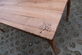Drevený stôl ( jaseň, buk ), odtieň orech - 7