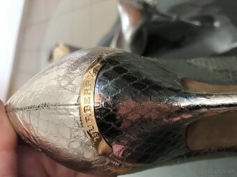 BURBERRY originál metalicke damske lodicky 39 - 7