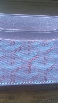 Pink goyard card holder - 7