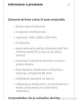 Skrinka pod umývadlo Sapho - biela, nová - 7