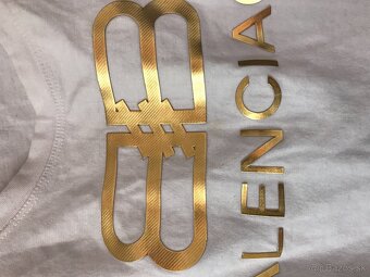 BALENCIAGA gold/white damske tricko M/L - 7