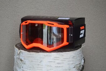SHOT oranžová fluo CARBON - Kevlar prilba okuliare - 7