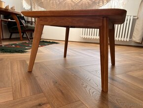 Masívny dubový stolík 65x65 cm - 7