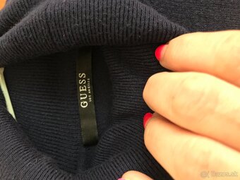 GUESS originál kráľovská Modra/rolacikove tricko S/M - 7