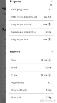 Whirlpool zhora plnená práčka - 7
