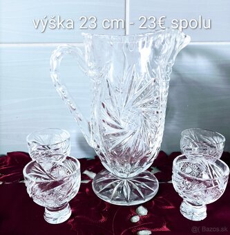 Krištáľová karafa+ poháre - 7
