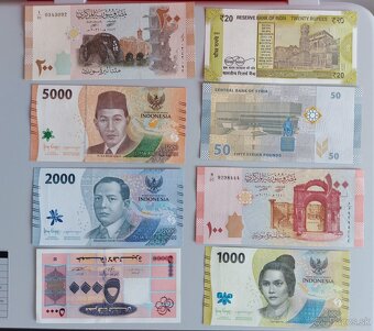 Zbierka bankoviek po 2 a 3 EUR - rôzne svetové - 7