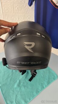 Street Racer prilba, s Cardo Spirit HD intercom velkost M - 7