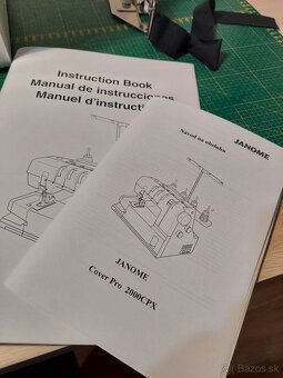 Coverlock Janome 2000 CPX + lemovač zakladač - 7