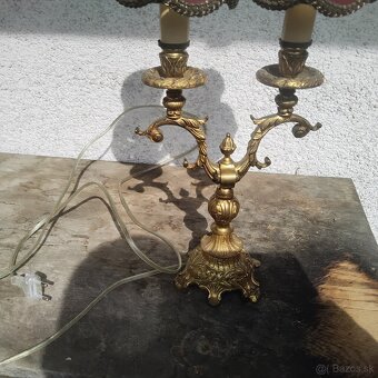 Luxusná Zámocká bronzova Lampa funkčná - 7