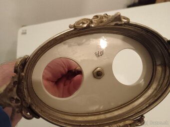 Starožitná porcelánová soľnička a korenička - 7