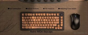 Drevené Moa keycapy - 7