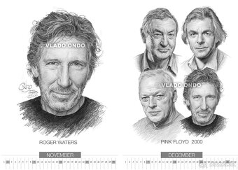 unikátny kreslený kalendár Pink Floyd 2026 - 7