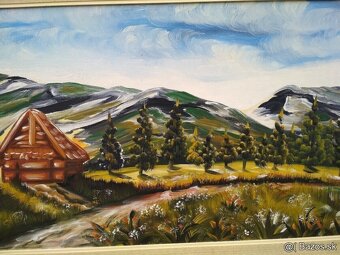 Velky obraz Tatry, olejomalba, 172x63cm - 7