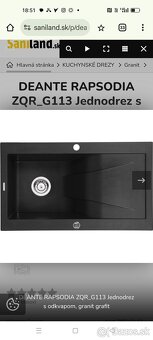 Kuchynský granitový drez Rapsodia ZQR G113 - 7