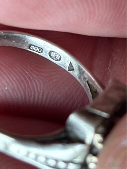 Strieborný prsteň - cesky granat - 7