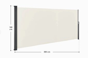 Bočná zaťahovacia markíza - rôzne rozmery - šedá a béžová - 7