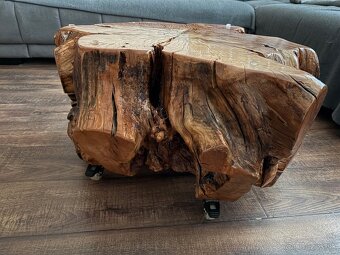 Predám konferenčný stôl masív koreň hruška - 7