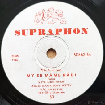 Čtyři staré šelakové gramodesky v obalech, 78 ot./min. - 7