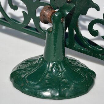 Ťažký anglický liatinový vintage stojan na knihu, tablet - 7