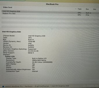 Apple MacBook Pro 15" 2017 Space Gray 16GB/1TB - 326 cyklov - 7